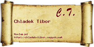 Chladek Tibor névjegykártya